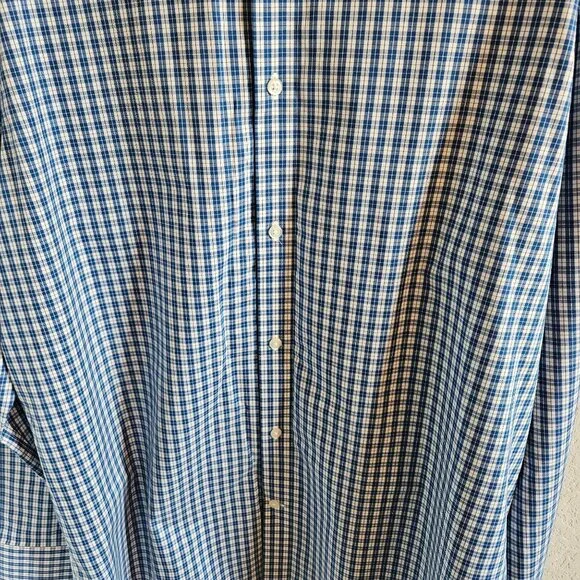 Banana Republic Men Size XLT Slim Fit Plaid Non-Iron Cotton Button Up Shirt NWT - Picture 3 of 10